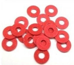 Insulating washer M2x5x0.5mm - Preszpan - red - 10 pcs.