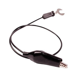 Connecting cable 40cm - fork connector-crocodile - for building simple electrical circuits