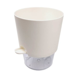 Nova Water Reservoir Pot - Self Watering 12.5cm White