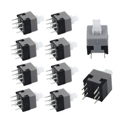 Mikroswitch bistabilny 8.5x8.5mm - włącznik stabilny 6 PIN - push button - 10 szt
