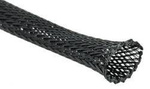 20mm cable braid - polyester braid/ braid - black - 1mb