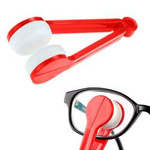 Microfiber eyeglass cleaner - key ring - double-sided eyeglass cleaner