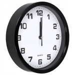 Wall Clock 20cm - Black - Decorative - Battery operated - Plastic