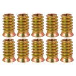 Wood double-threaded coupler M8x20mm - 10pcs - Furniture tab - Screw - Nut