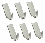 Self-adhesive metal hanger 30x15mm - hook - wall mount - 6 pcs.