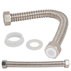 Connection Hose 28cm 3/4 Inch - Stainless Steel Corrugated Pipe