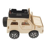 Off-road jeep car - electric drive - DIY Auto - Wooden Educational Toy