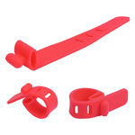 Silicone cable tie - red - Organizer - attachment strap