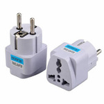 Adapter uniwersalny - przejściówka EU/UK-USA z uziemieniem. Wtyczka Europa, gniazdo USA-UK.