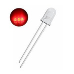 5mm red diffusion LED - transparent 20mA - 620-625nm - 10 pcs