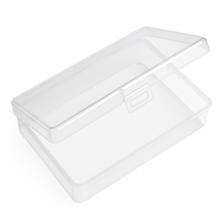 Rectangular Box 12.5x8.5x2.5cm Transparent Closable Organizer