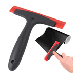 Silicone squeegee for application film - 14cm - With handle - Rubber squeegee