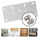 Płytka naprawcza zawiasu 90x47mm bez otworu - blaszka 1mm - naprawa zawiasów meblowych