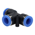 Plug connector tee T PE-12mm - Pneumatic quick coupling for water