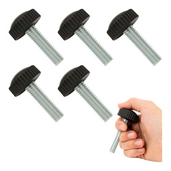 Knob Knurled M4 16mm Knob Screw with Bakelite Head Bakelite - 5 pieces