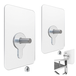 Śruba samoprzylepna 4mm - 2szt - folia 70x70mm - uchwyt ścienny