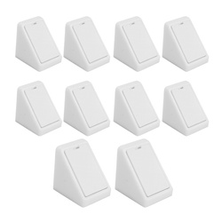 Corner Connector For Furniture 20x18mm With Cover - Connector - White - 10pcs-kpl