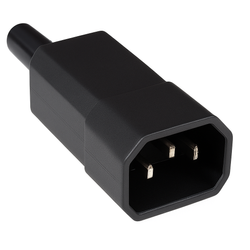 Wtyk AC IEC męski - 250V - 10A - do montażu na kabel