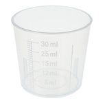 Measuring cup 30ml - Plastic container with scale - medicine glass