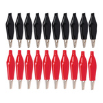 Insulated Measuring Crocodiles 45mm Black and Red 10 pairs Frogs