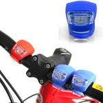 Silicone bicycle light - 2xLED blue - Bicycle light