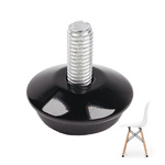 Foot with joint 35x18mm black - furniture leg M8 - adjustable foot for furniture