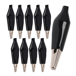 Krokodylek Izolowany Pomiarowy Czarne 45mm 10szt Żabka W Izolacji