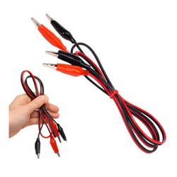 Przewody pomiarowe 100cm - 4x krokodylek 52mm - kabel z krokodylkami