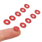 Insulating washer M3x8x1mm - Preszpan - red - 10 pcs.