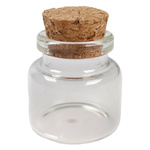 Glass Bottle with Stopper - 10ml - 3x3cm Bottle Jar
