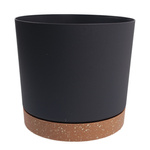 ANTONY Pot with Base 16.5cm 2.7l Black Plastic Pot Cover