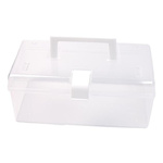 Plastikowe Pudełko Z Rączką - 22x11x9,5 cm - Przenośny Organizer Transparentny