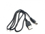 USB cable type A - DC 5.5 x2.1mm - power cable - 100cm