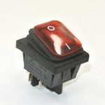 Key switch KCD4-R - 16A/250V - Double - ON/OFF - IP65 - red