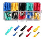 Set of 100pcs - Cylindrical female male connector 0.5-1.5mm2 - insulated