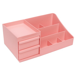 Cosmetics Organizer Toilet Desk Box With Drawers Pink