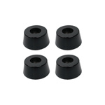 Rubber Furniture Protective Feet - 15x12x8mm - Furniture Leg - Black - 4pcs
