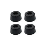 Stopki gumowe okrągłe - 20x16x10,5mm - czarne - do mebli - 4 szt.