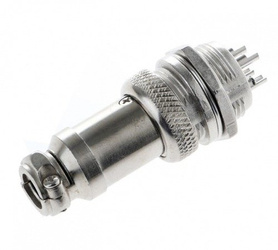 Złącze przemysłowe zakręcane GX16 4-PIN - wtyk z gniazdem