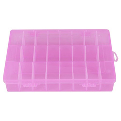 Organizer 24 compartments 195x130x36mm - pink - trinket bin