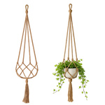 Kwietnik Wiszący - Makrama Z Boho Sznurka Na Kwiaty - 105cm
