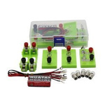 Teaching set for experiments and construction of simple electric circuits