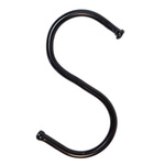 Hook type S - 2,5' black - Metal hanger - Hook