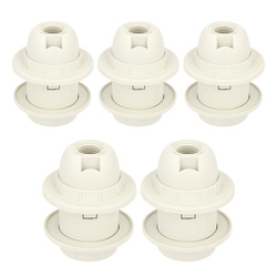E14 socket with adjustable flange - white - Plastic socket 5pcs