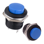 Przycisk chwilowy R13-507 - niebieski - 250V-3A - PB-02 - 16mm - monostabilny - okrągły
