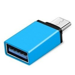 Adapter OTG USB - typ C - USB 3.0 - niebieski