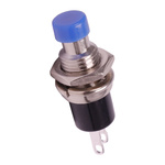Przycisk chwilowy PBS-110 - niebieski - 250V-1A / 125V-3A - 7mm - okrągły