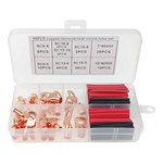Set of Eye Connectors with Heat Shrinkable Tube 60 pcs Copper Connectors
