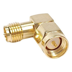 Angle transition - SMA plug to RP-SMA jack - adapter 1 pc.