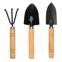Set of mini garden tools - 3 items - wooden handles